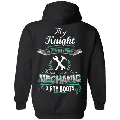 Turns out to be a MECHANIC In Dirty Boots-T-Shirt & Hoodie-Pullover Hoodie-Black