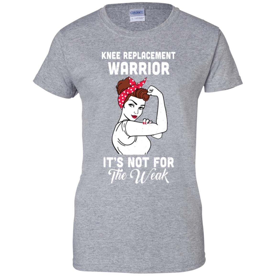 Knee Replacement Warrior Gift For Women-T-Shirt & Hoodie-Women's T-Shirt-Sport Grey