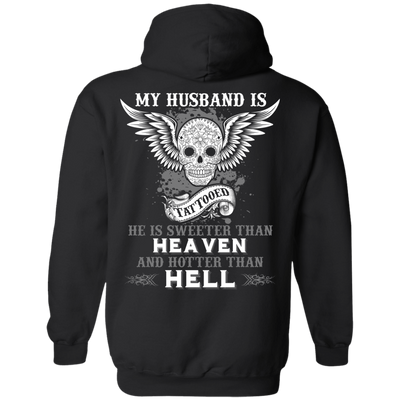 My Husband Is Tattooted-T-Shirt & Hoodie-Pullover Hoodie-Black