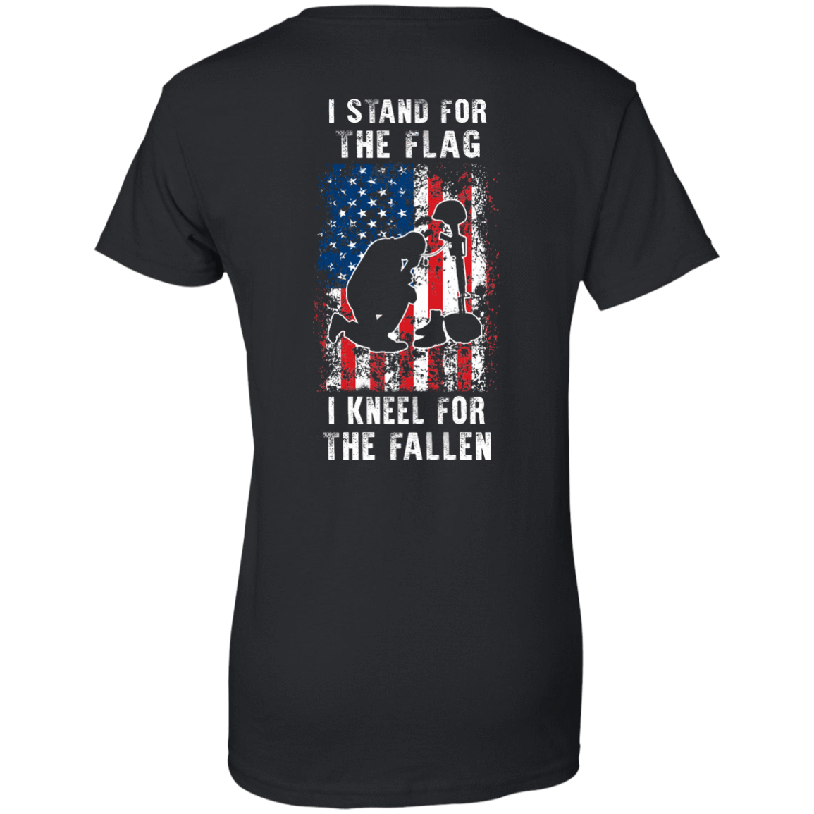 I Stand For The Flag I Kneel For The Fallen-T-Shirt & Hoodie-Women's T-Shirt-Black