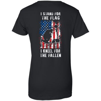 I Stand For The Flag I Kneel For The Fallen-T-Shirt & Hoodie-Women's T-Shirt-Black