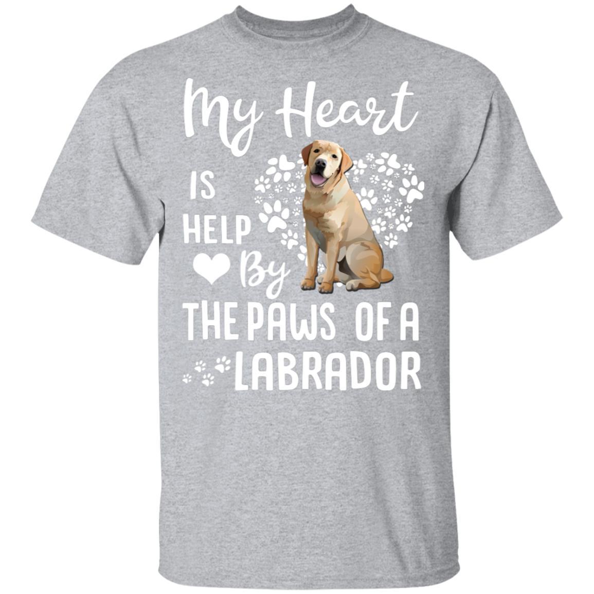 My Heart Is Held By The Paws Of A Labrador Lover-T-Shirt & Hoodie-Classic T-Shirt-Sport Grey