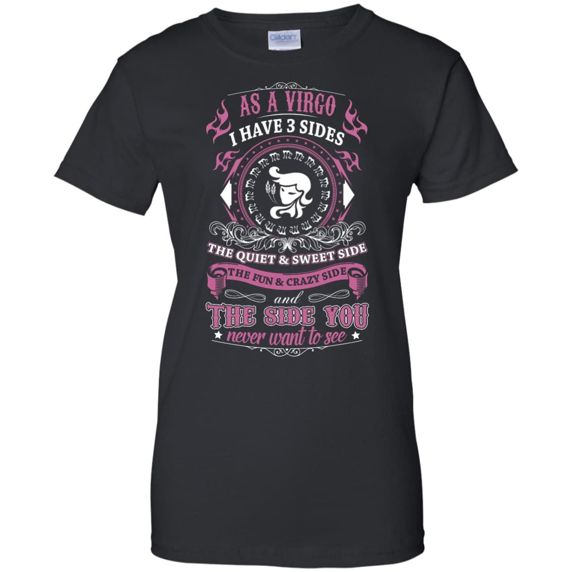 As A Virgo I Have 3 Sides-T-Shirt & Hoodie-Women's T-Shirt-Black