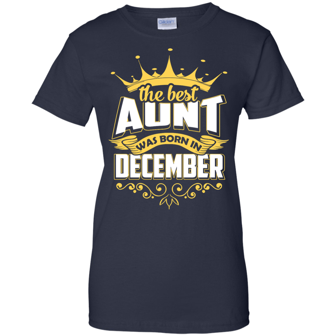 The Best Aunt Was Born In December-T-Shirt & Hoodie-Women's T-Shirt-Navy