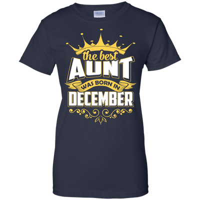 The Best Aunt Was Born In December-T-Shirt & Hoodie-Women's T-Shirt-Navy