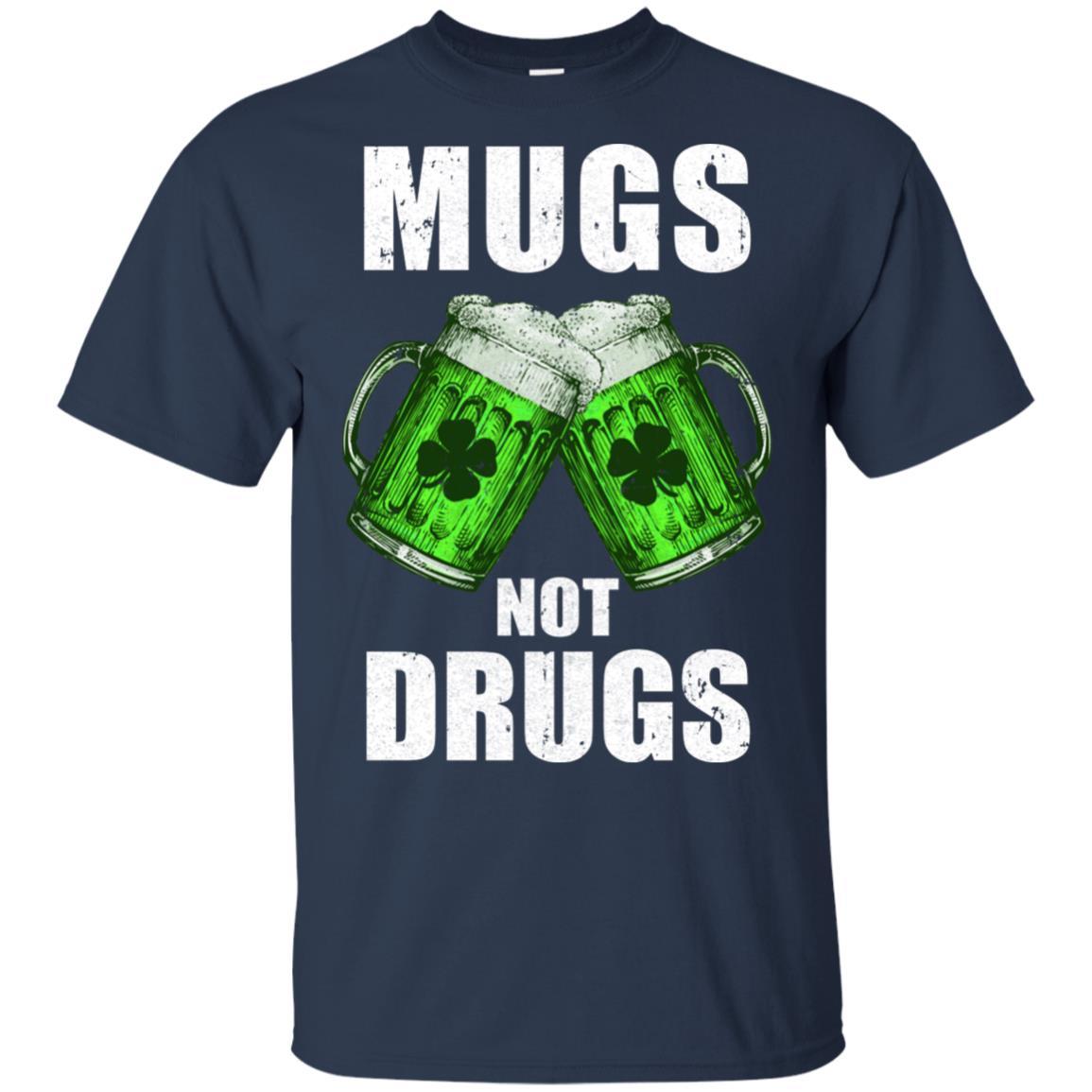 Vintage Mugs Not Drugs St Patrick Day Gift-T-Shirt & Hoodie-Classic T-Shirt-Navy
