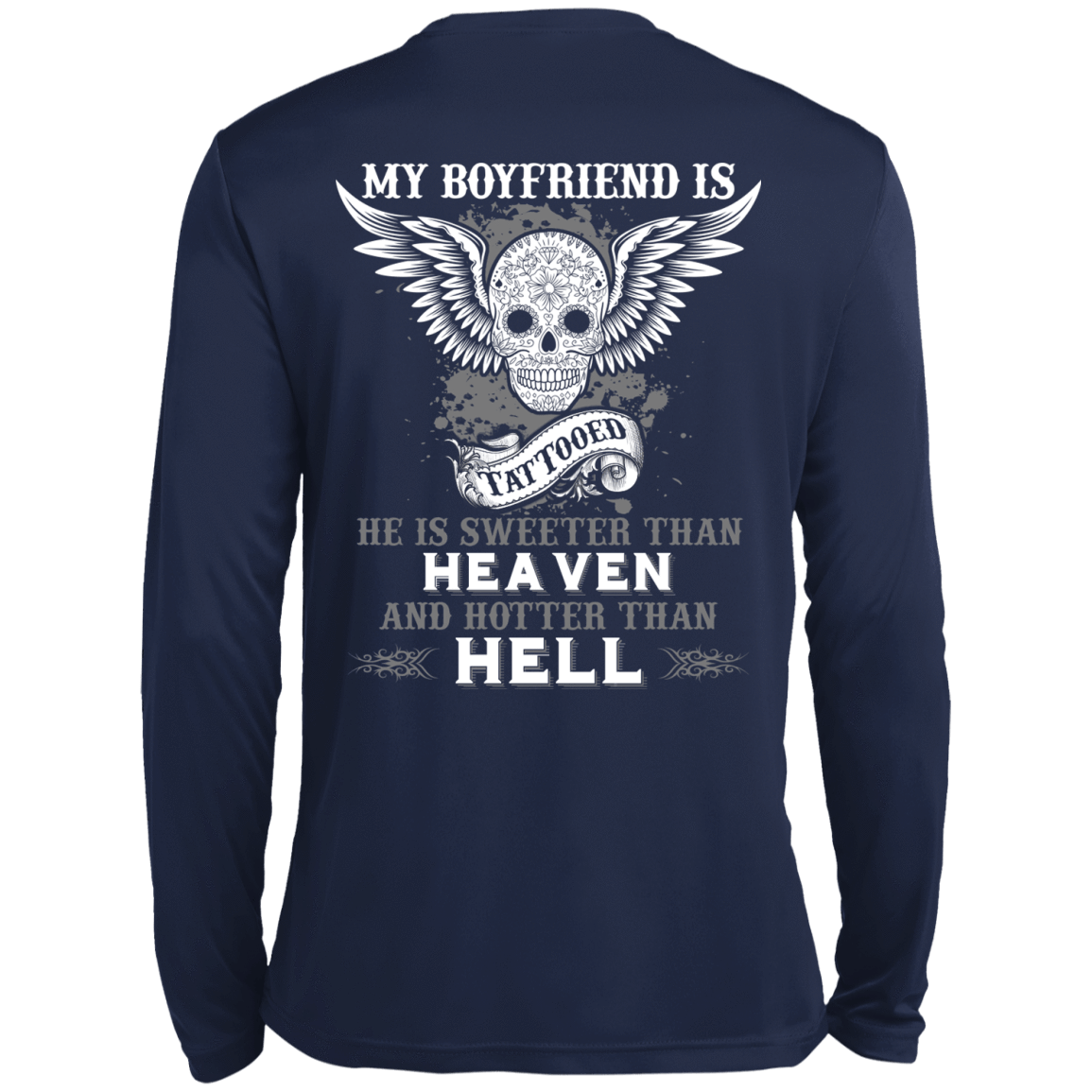 My Boyfriend Is Tattooted-T-Shirt & Hoodie-Long Sleeve T-Shirt-Navy