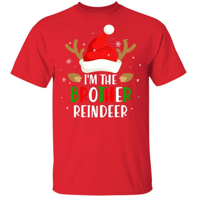 I'm The Brother Reindeer Matching Family Christmas-T-Shirt & Sweatshirt-Classic T-Shirt-Red