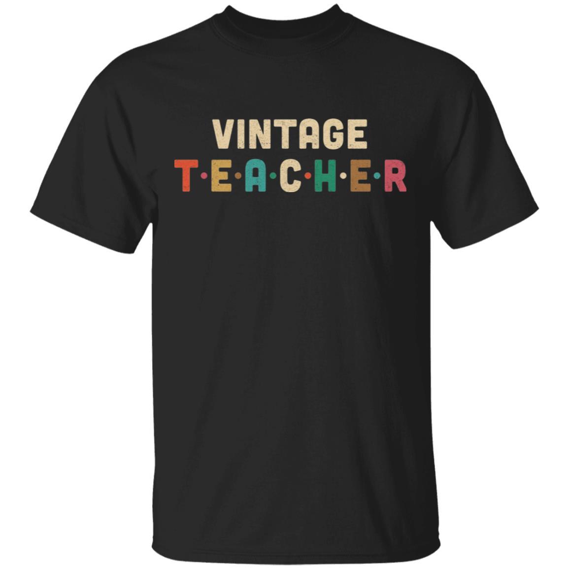 Vintage Retro Teacher Back To School Gifts-T-Shirt & Hoodie-Classic T-Shirt-Black