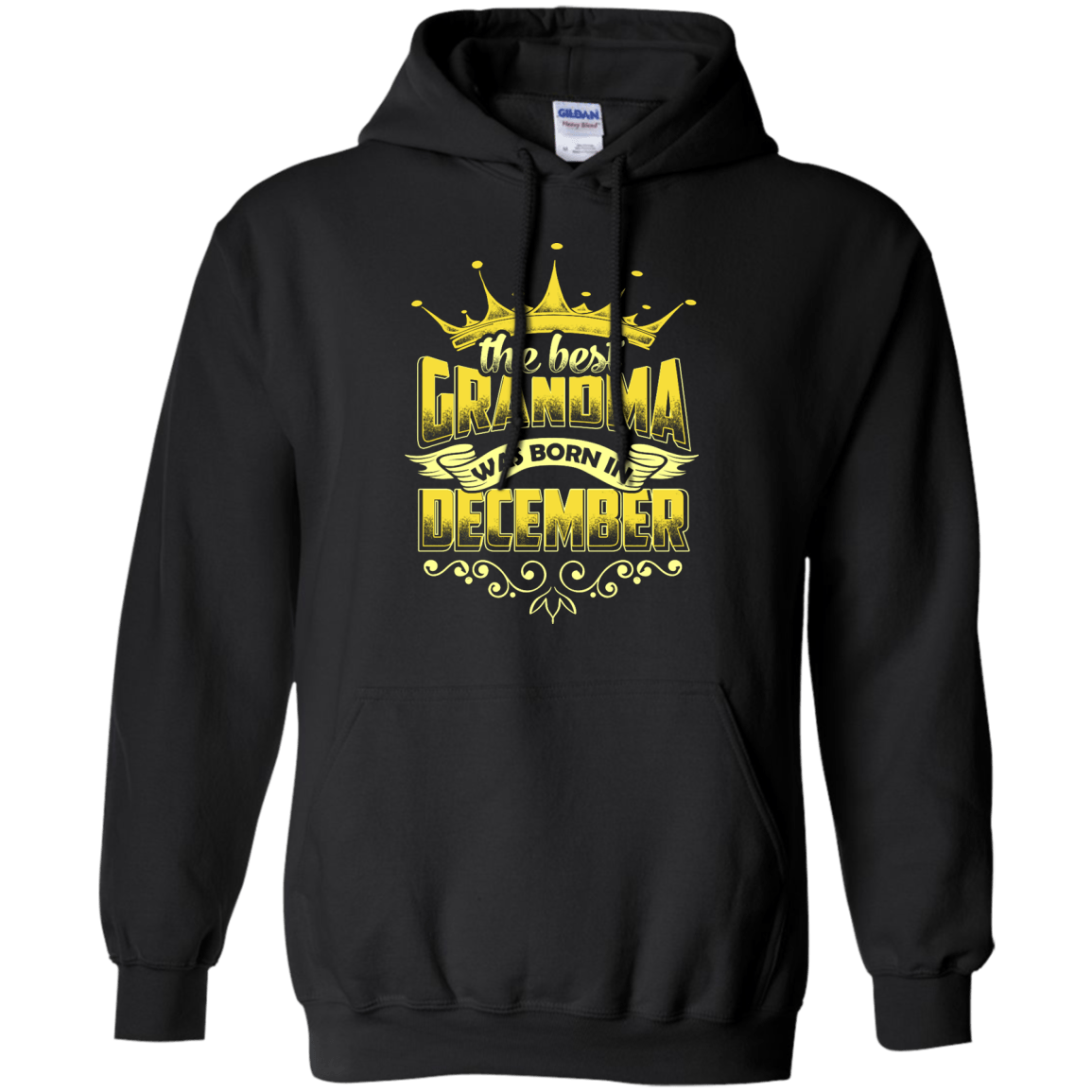 The Best Grandma Was Born In December-T-Shirt & Hoodie-Pullover Hoodie-Black
