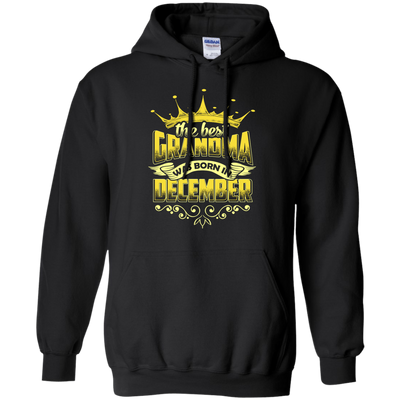 The Best Grandma Was Born In December-T-Shirt & Hoodie-Pullover Hoodie-Black