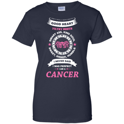 I Never Said I Was Perfect I Am A CANCER-T-Shirt & Hoodie-Women's T-Shirt-Navy