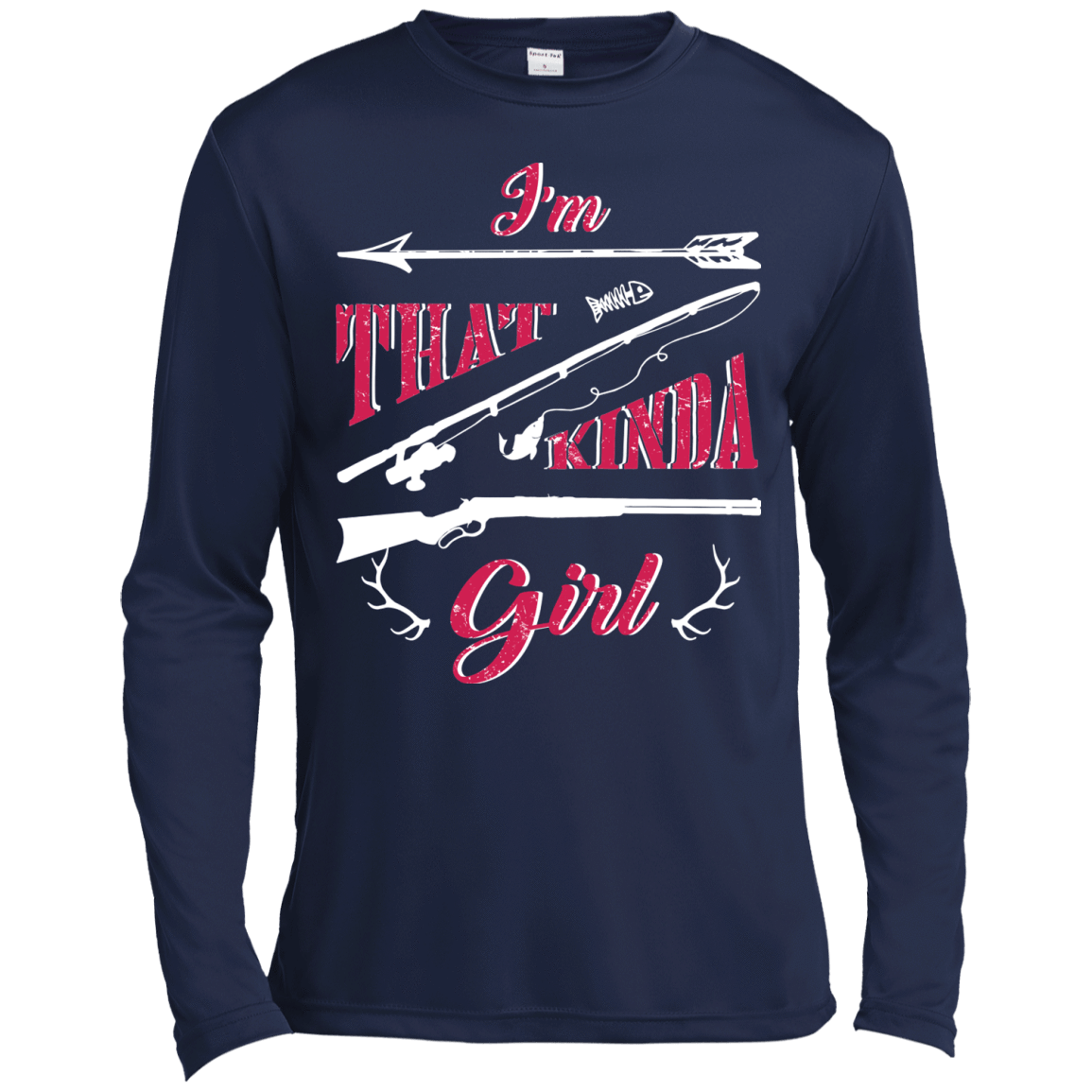 I'M THAT KINDA GIRL-T-Shirt & Hoodie-Long Sleeve T-Shirt-Navy
