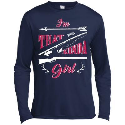I'M THAT KINDA GIRL-T-Shirt & Hoodie-Long Sleeve T-Shirt-Navy
