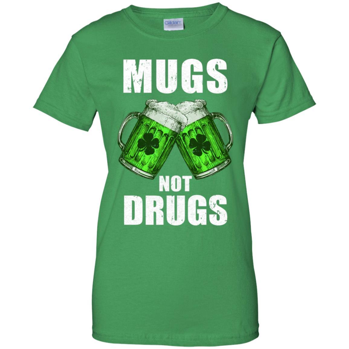 Vintage Mugs Not Drugs St Patrick Day Gift-T-Shirt & Hoodie-Women's T-Shirt-Irish Green