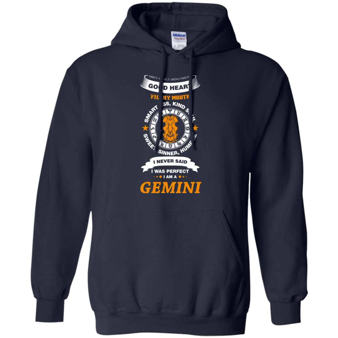 I Never Said I Was Perfect I Am A GEMINI-T-Shirt & Hoodie-Pullover Hoodie-Navy
