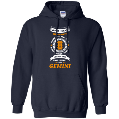 I Never Said I Was Perfect I Am A GEMINI-T-Shirt & Hoodie-Pullover Hoodie-Navy