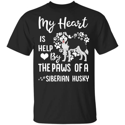 My Heart Is Held By The Paws Of A Siberian Husky Lover-T-Shirt & Hoodie-Classic T-Shirt-Black