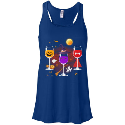 Wine Glass Of Witchcraft Funny Halloween-T-Shirt & Tank Top-Women's Flowy Racerback Tank-True Royal