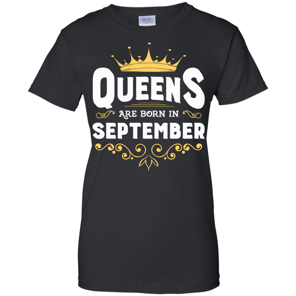 Queens Are Born In September-T-Shirt & Hoodie-Women's T-Shirt-Black