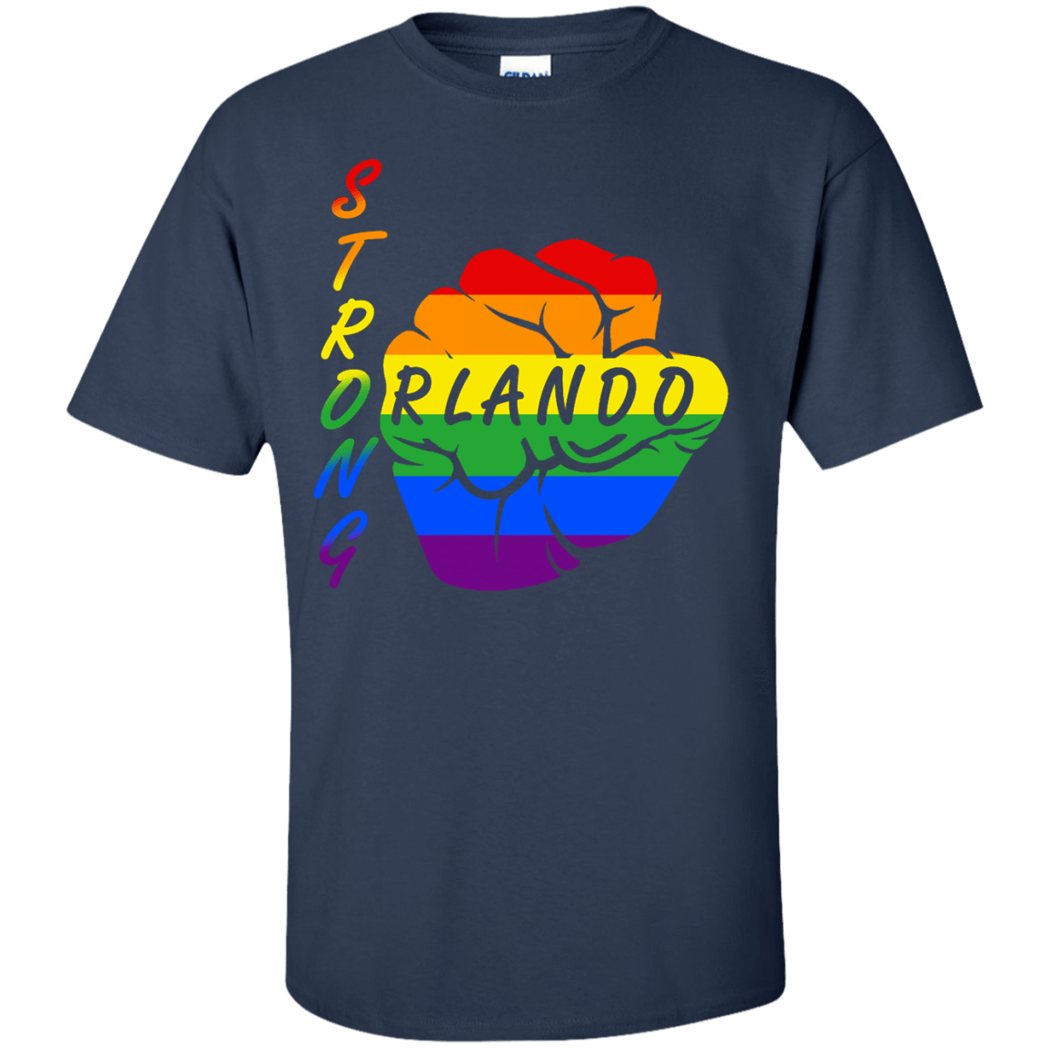 Strong Orlando LGBT-T-Shirt & Hoodie-Classic T-Shirt-Navy