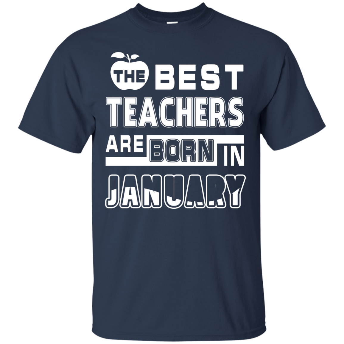 The Best Teachers Are Born In February-T-Shirt & Hoodie-Classic T-Shirt-Navy