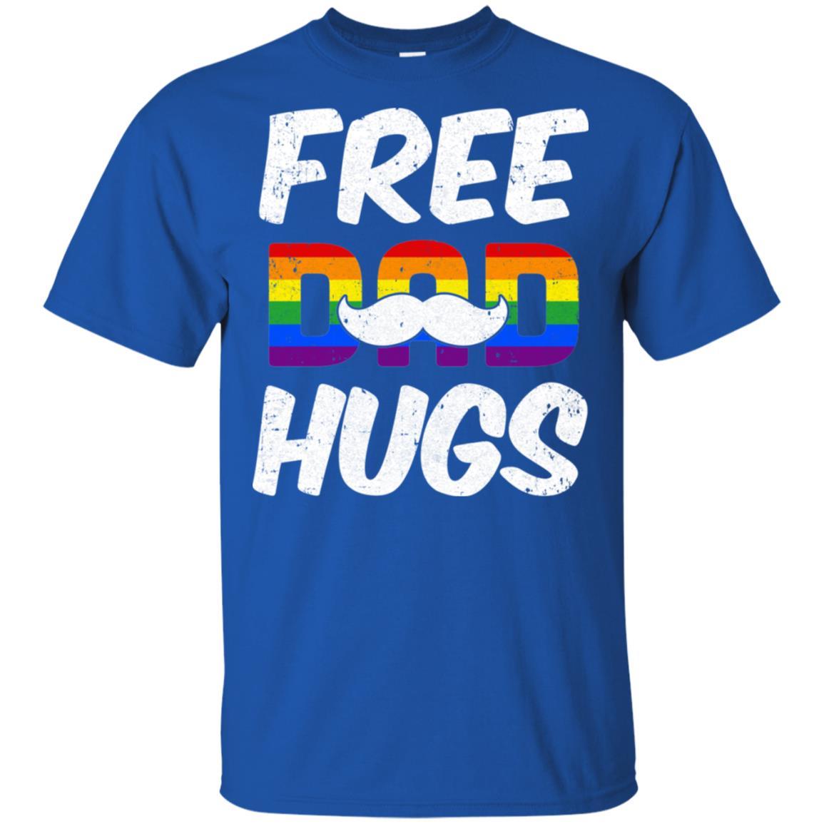 LGBT Pride Month Free Dad Hugs-T-Shirt & Hoodie-Classic T-Shirt-Royal