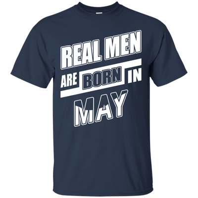 Real Men Are Born In May-T-Shirt & Hoodie-Classic T-Shirt-Navy