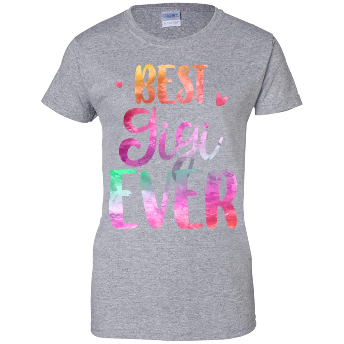 Best Gigi Ever Cute Funny Mothers Day Gift-T-Shirt & Tank Top-Women's T-Shirt-Sport Grey