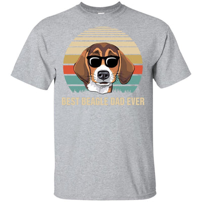 Vintage Beagle Dad Gifts Best Beagle Dad Ever-T-Shirt & Hoodie-Classic T-Shirt-Sport Grey