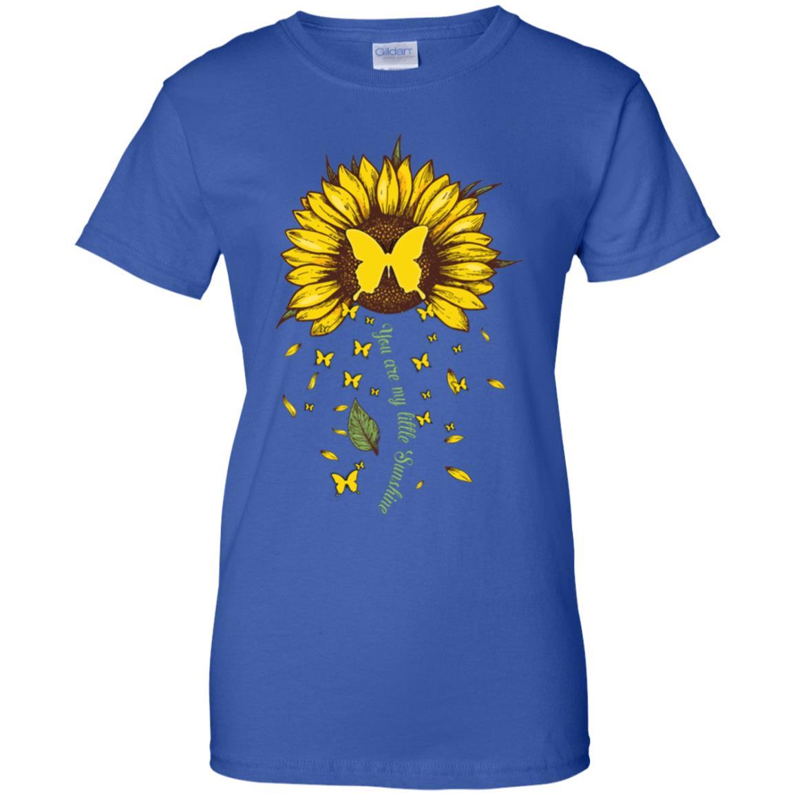 You Are My Little Sunshine Sunflower Butterfly-T-Shirt & Hoodie-Women's T-Shirt-Royal
