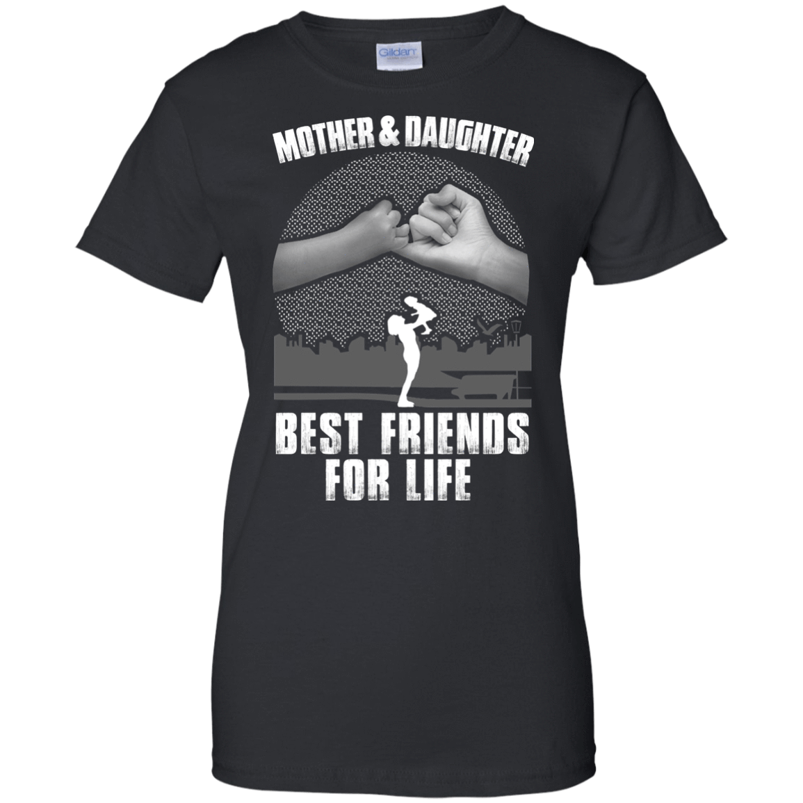 Mother and Daughter Best Friends For Life-T-Shirt & Hoodie-Women's T-Shirt-Black
