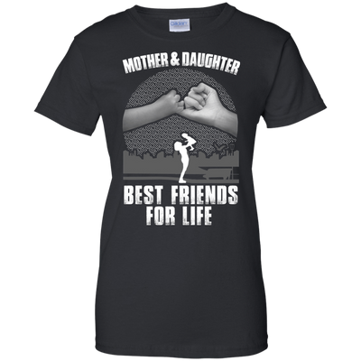 Mother and Daughter Best Friends For Life-T-Shirt & Hoodie-Women's T-Shirt-Black