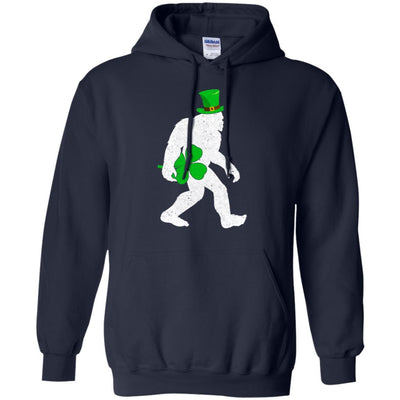Shamrock Irish Bigfoot St Patrick's Day-T-Shirt & Hoodie-Pullover Hoodie-Navy