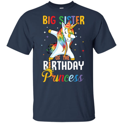 Proud Big Sister Of A Birthday Princess Unicorn Dab Youth-Youth Shirt-Youth T-Shirt-Navy