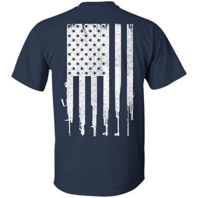 Rifle American Gun Flag-T-Shirt & Hoodie-Classic T-Shirt-Navy