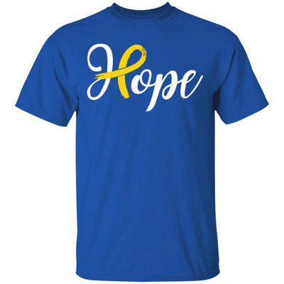 Childhood Cancer Awareness Gold Ribbon Hope-T-Shirt & Hoodie-Classic T-Shirt-Royal