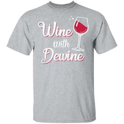 Wine With Dewine Drinking Game Ohio-T-Shirt & Tank Top-Classic T-Shirt-Sport Grey