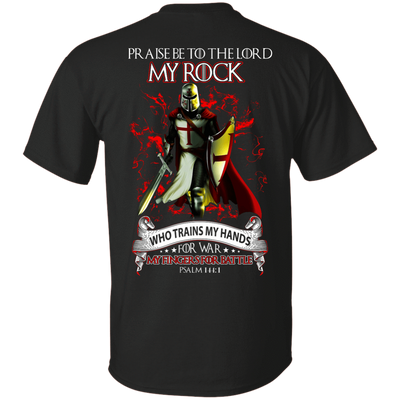 Praise The Lord My Rock Who Trains My Hands For War-T-Shirt & Hoodie-Classic T-Shirt-Black