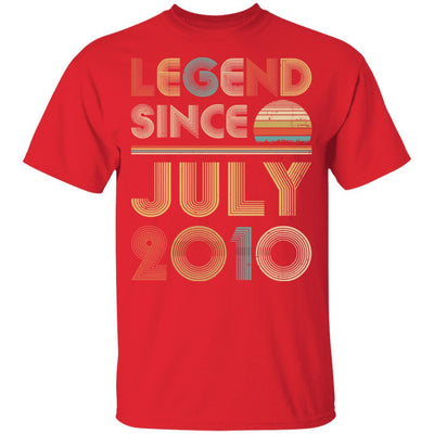 Legend Since July 2010 Vintage 11th Birthday Gifts Youth-Youth Shirt-Youth T-Shirt-Red