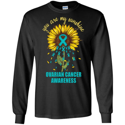 You Are My Sunshine Ovarian Cancer Awareness-T-Shirt & Hoodie-Long Sleeve T-Shirt-Black