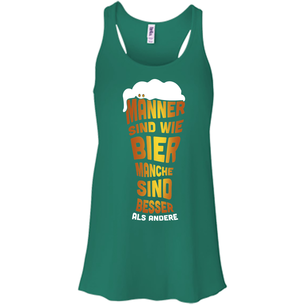 M‚àö¬ßnner Sind Wie Bier Manche Sind Besser Als Andere-T-Shirt & Hoodie-Women's Flowy Racerback Tank-Kelly