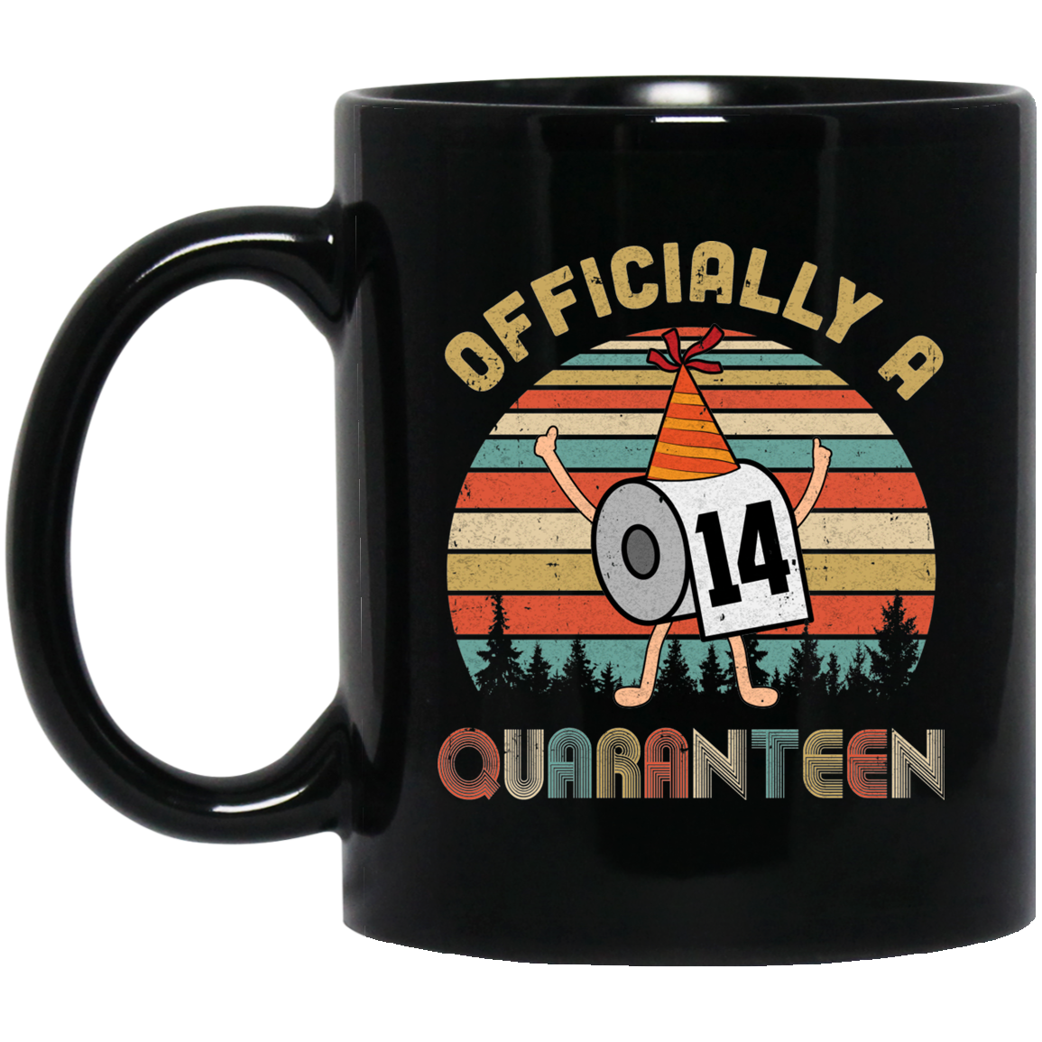 Officially A 14th Quaranteen 2007 Birthday Social Distancing Mug-Coffee Mug-BM11OZ 11 oz. Black Mug-Black