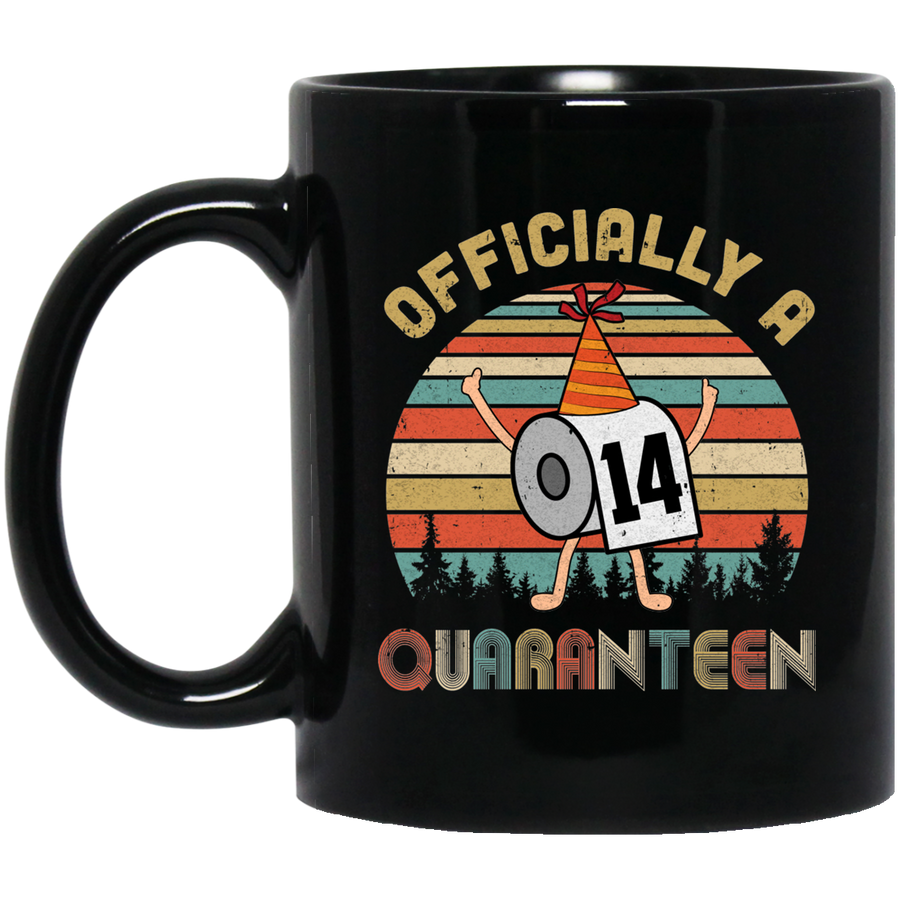 Officially A 14th Quaranteen 2007 Birthday Social Distancing Mug-Coffee Mug-BM11OZ 11 oz. Black Mug-Black