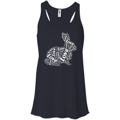 I Love Rabbits-T-Shirt & Hoodie-Women's Flowy Racerback Tank-Midnight