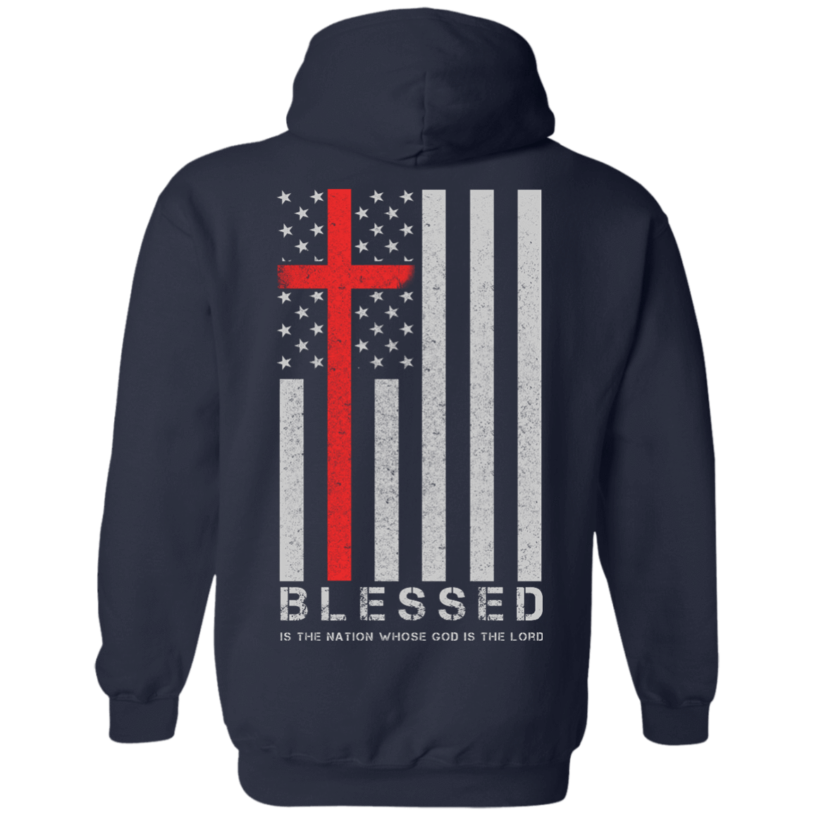 One Nation Under God Blessed-T-Shirt & Hoodie-Pullover Hoodie-Navy