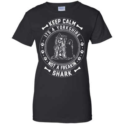 Keep Calm It's A Yorkshire Terrier Not A Freaking Shark-T-Shirt & Hoodie-Women's T-Shirt-Black