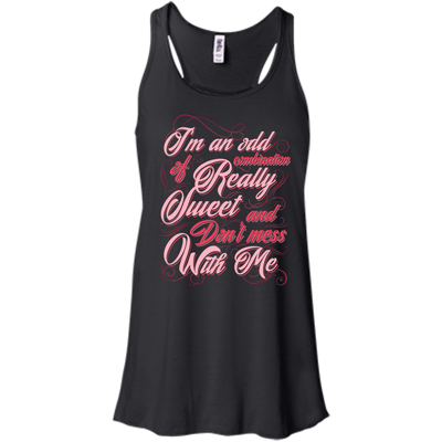 I'm An Odd Combination Really Sweet-T-Shirt & Hoodie-Women's Flowy Racerback Tank-Black