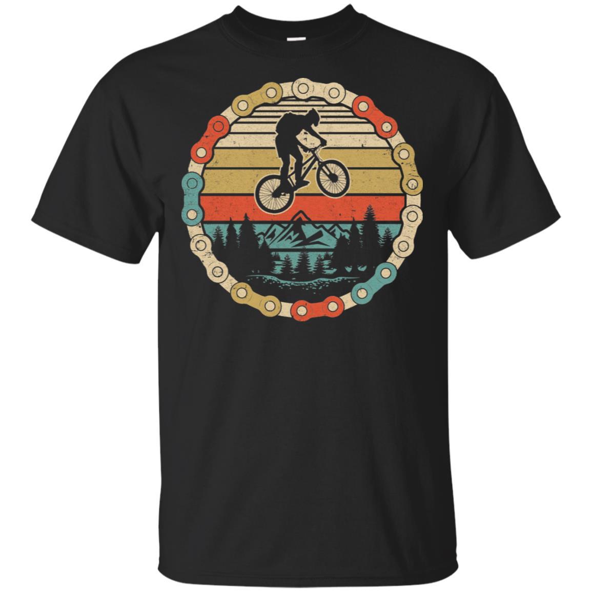 Vintage Retro Biking MTB Mountain Bike-T-Shirt & Hoodie-Classic T-Shirt-Black
