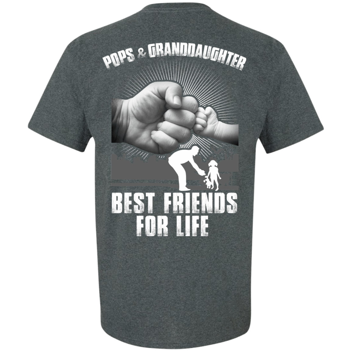 Pops And Granddaughter Best Friends For Life-T-Shirt & Hoodie-Classic T-Shirt-Dark Heather